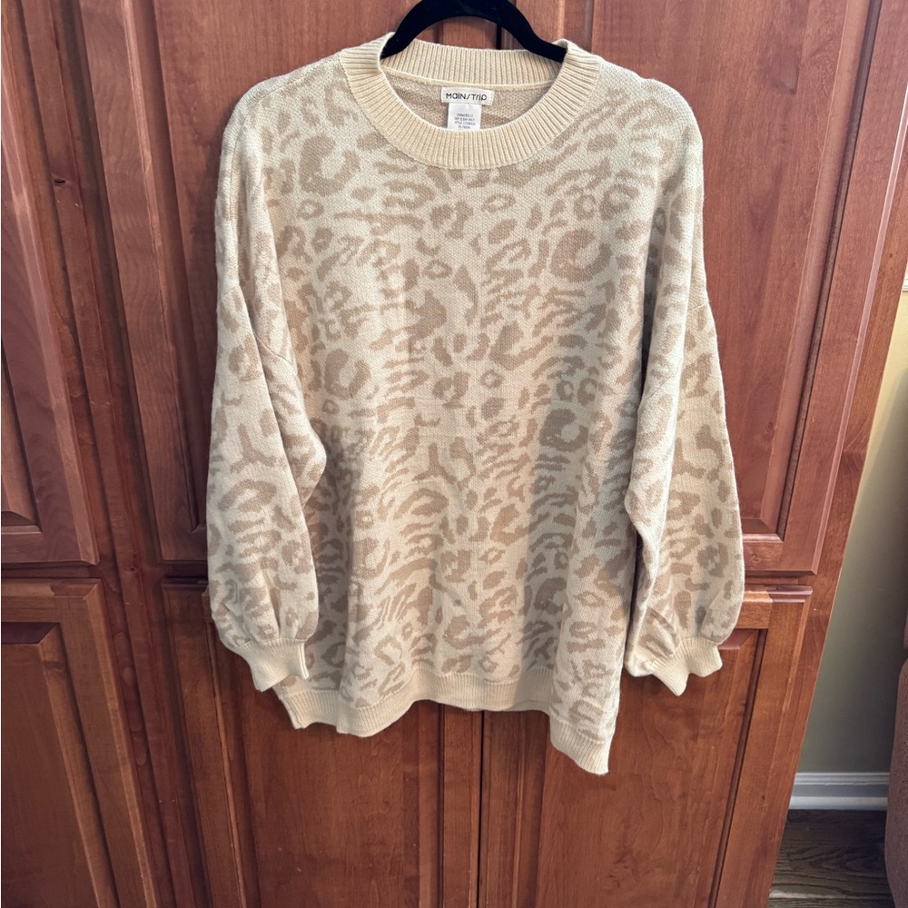 NEW Cozy Cream Animal Print Sweater